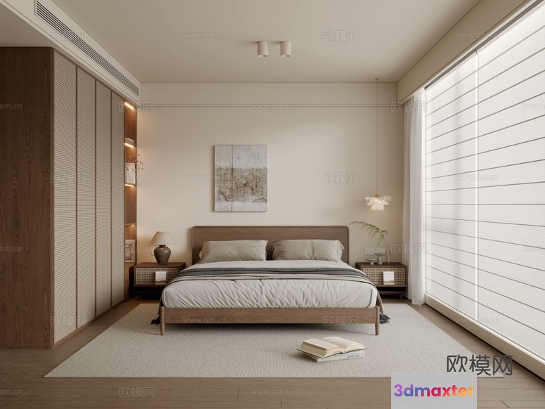 Cozy Bedroom 3D Model - 1492 - VRAY Render