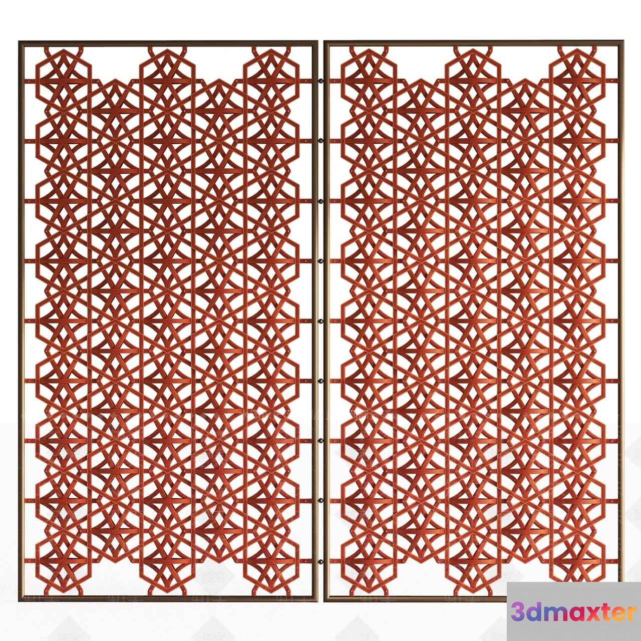 Geometric Metal Wall Art 3D Model - 3235 - VRAY Render