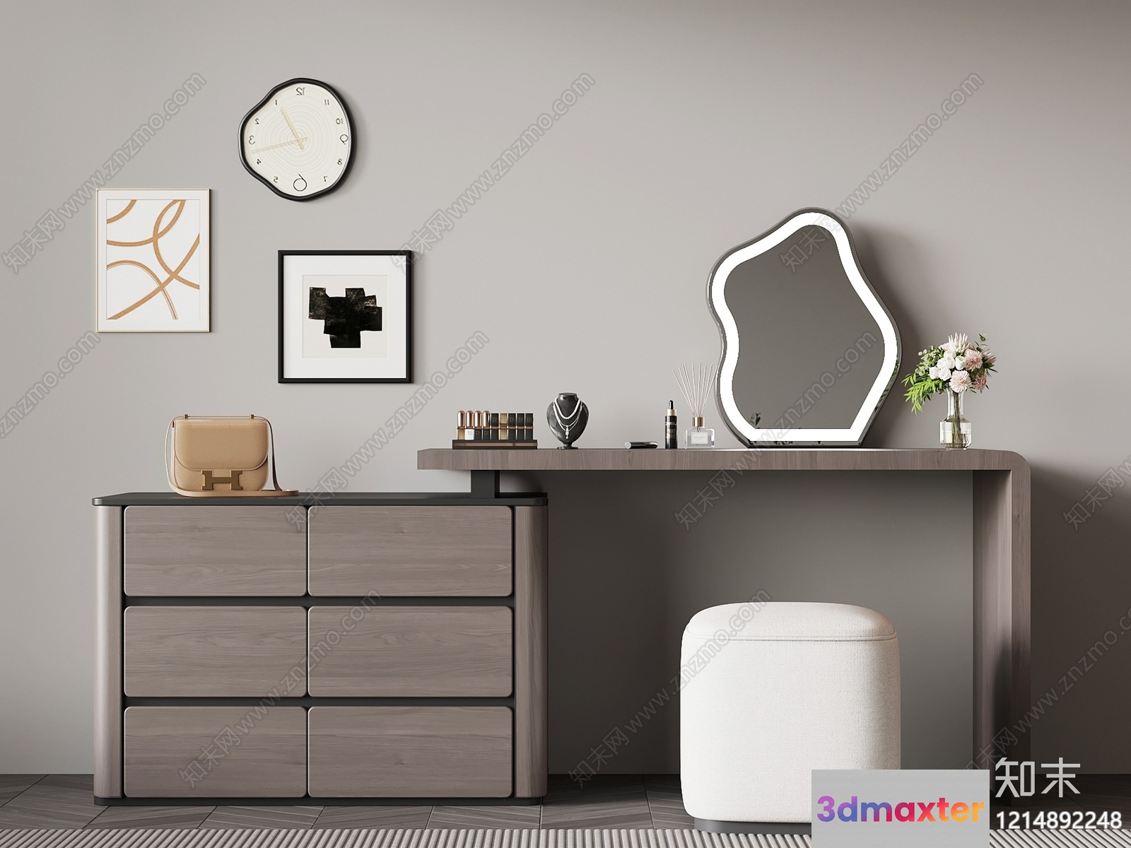 Modern Dressing Table 3D Model - 23226 - VRAY Render