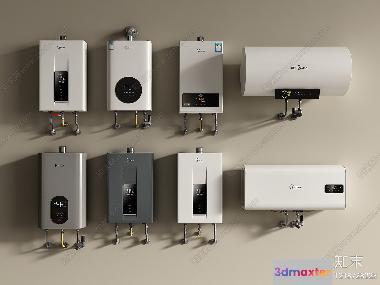 Modern Water Heaters 3D Model - 6588 - VRAY Render
