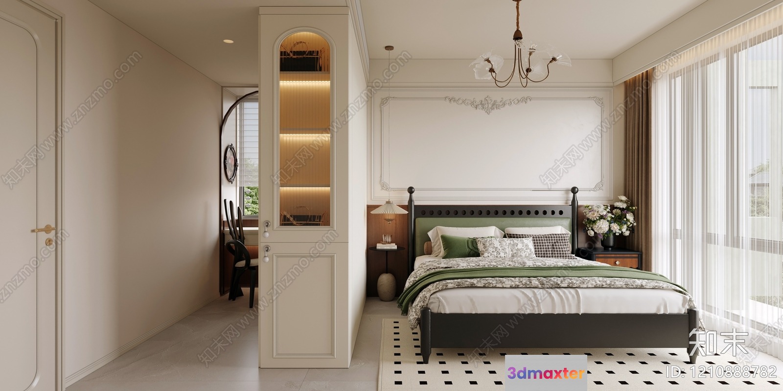 Cozy Bedroom 3D Model - 21005 - VRAY Render
