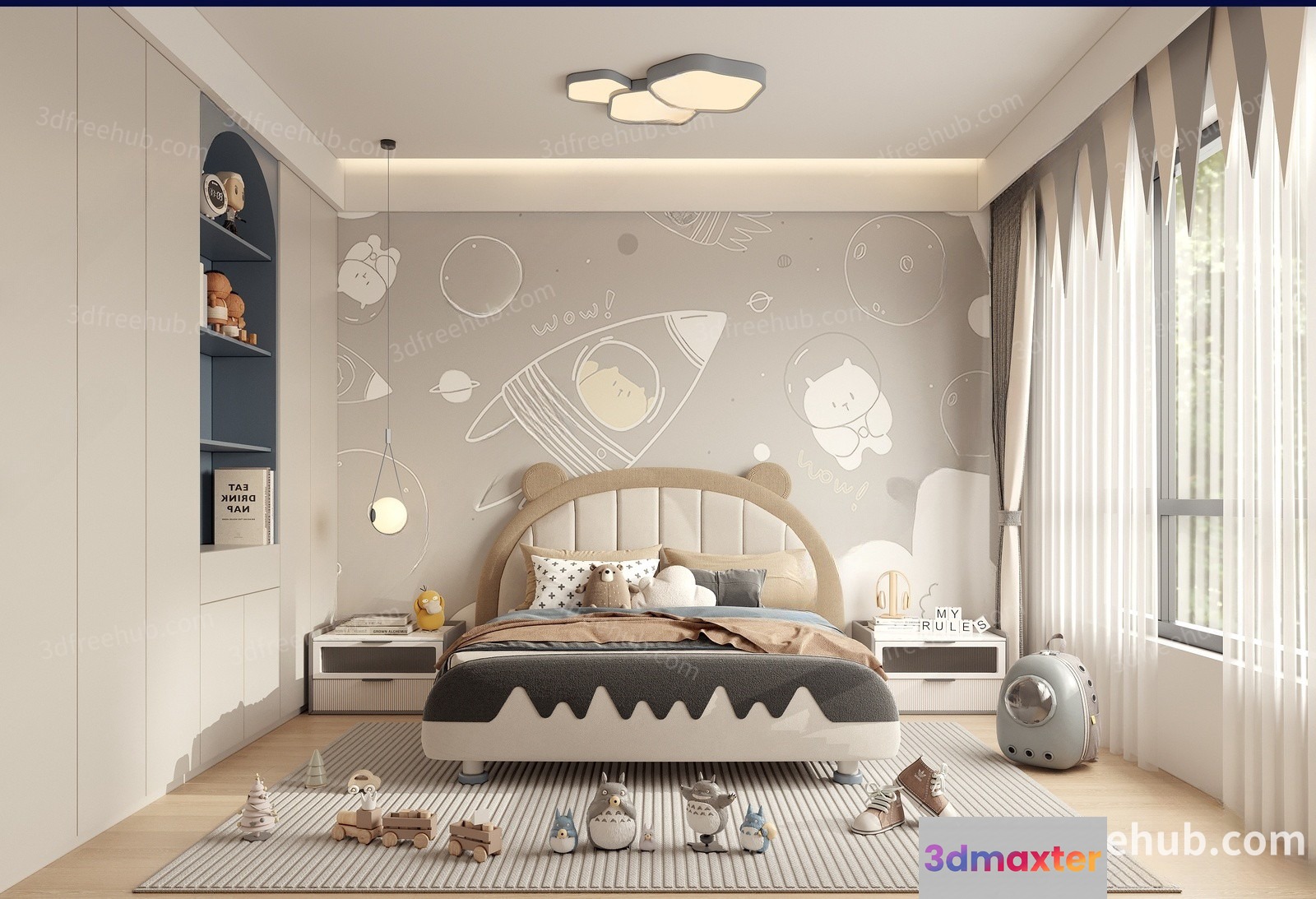 Cozy Children'S Bedroom 3D Model - 20235 - VRAY Render