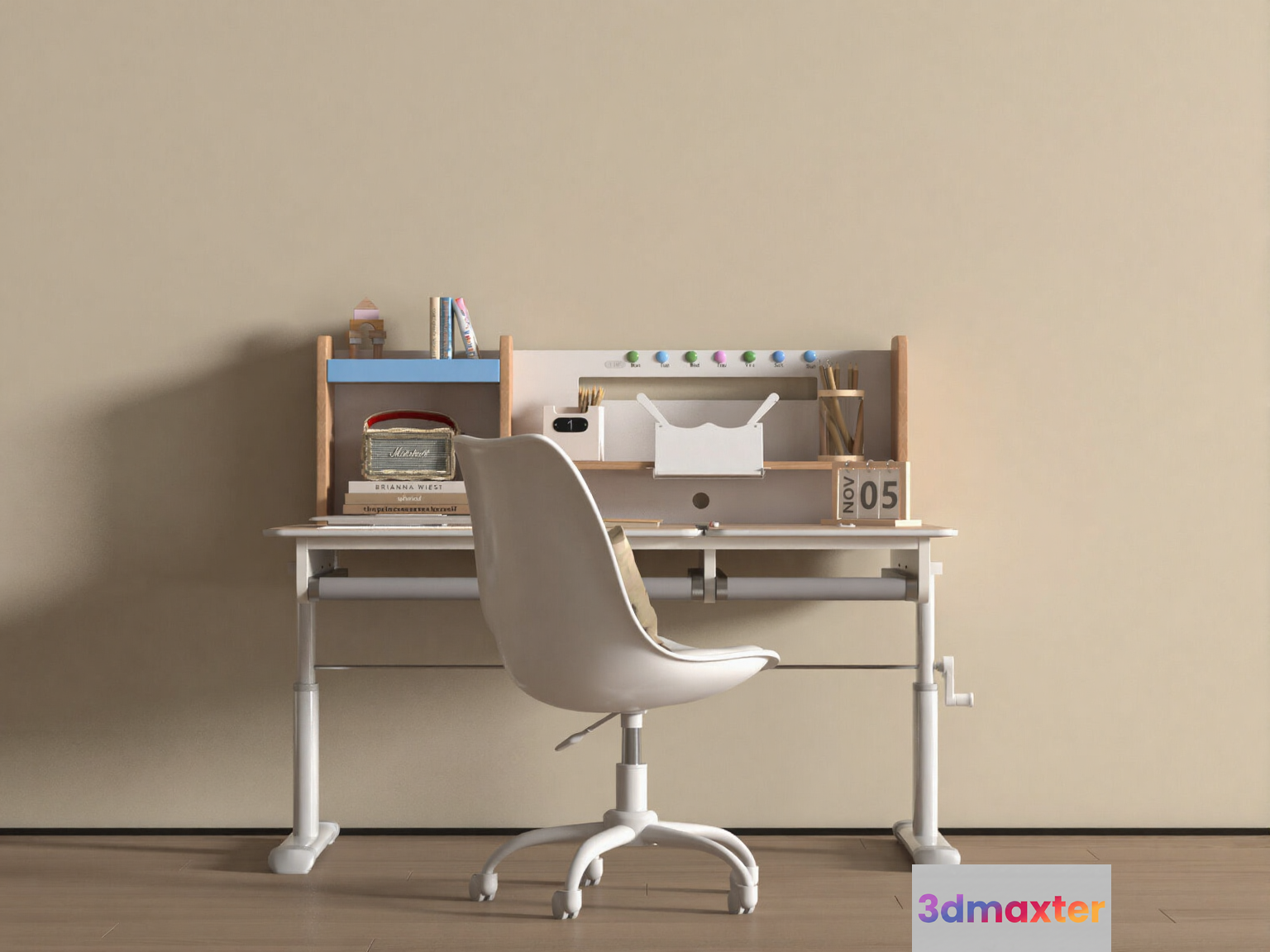 White Office Chair 3D Model - 5102 - VRAY Render