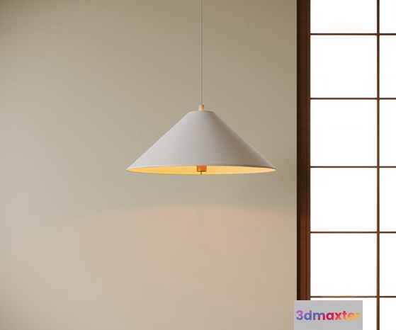 A White Hanging Lamp 3D Model - 8304 - VRAY Render
