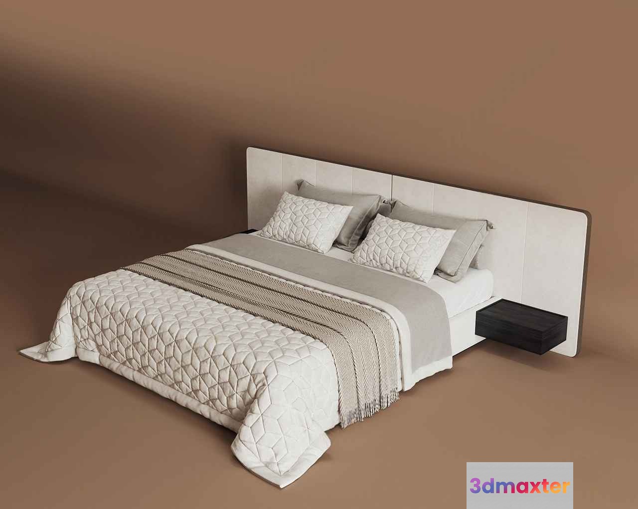 Modern Bed Frame 3D Model - 12773 - VRAY Render