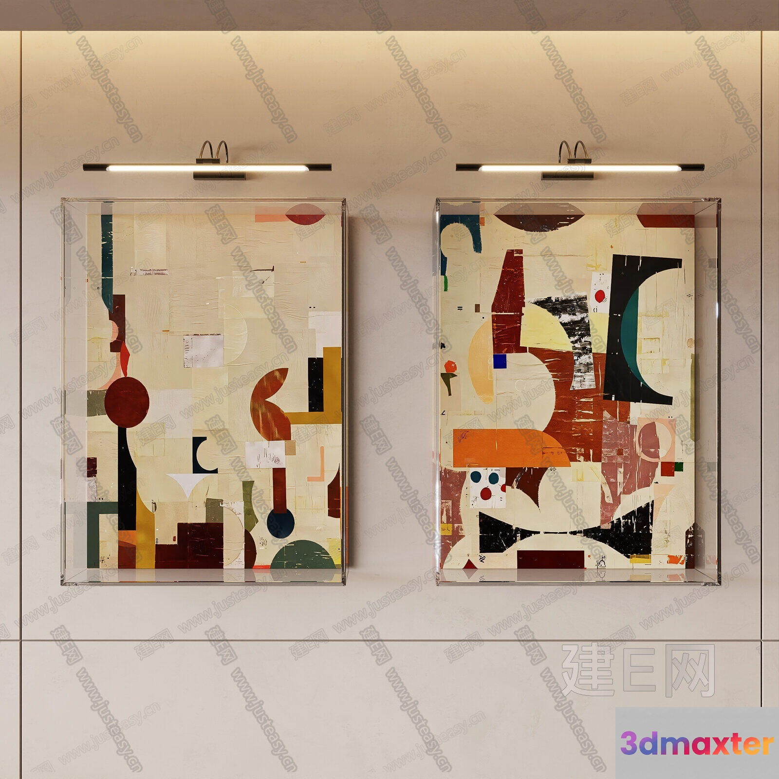 Abstract Art Pieces 3D Model - 12679 - VRAY Render