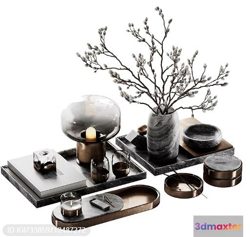 Modern Home Decor 3D Model - 18464 - VRAY Render
