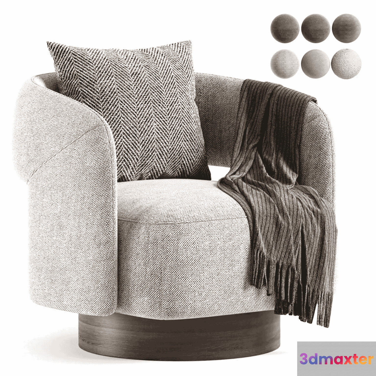 Cozy Accent Chair 3D Model - 12341 - VRAY Render