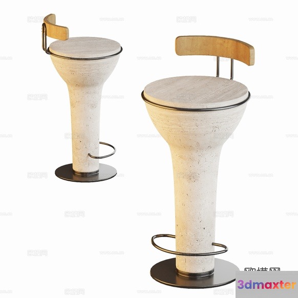 Modern Bar Stools 3D Model - 15837 - CORONA Render