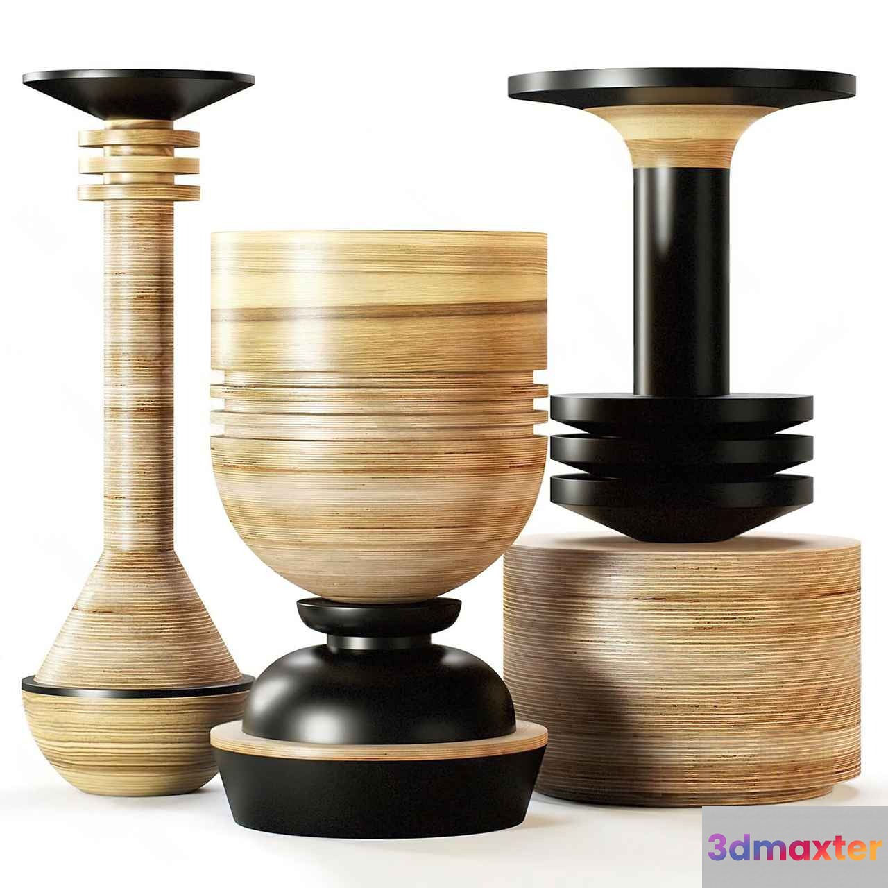 Modern Decorative Objects 3D Model - 531 - VRAY Render