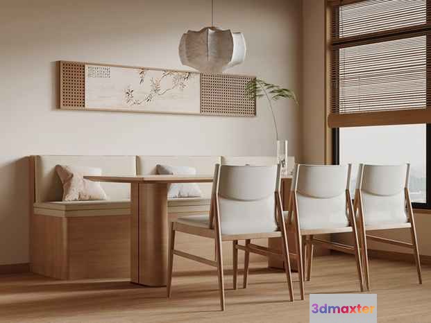 Modern Dining Room 3D Model - 1202 - VRAY Render