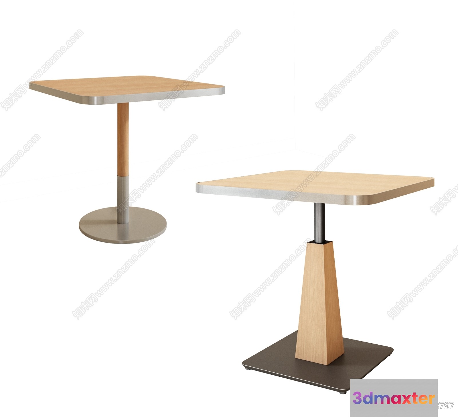Modern Table With A Metal Base 3D Model - 3900 - VRAY Render