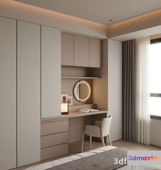 Modern Light Desk 3D Model - 22952 - VRAY Render