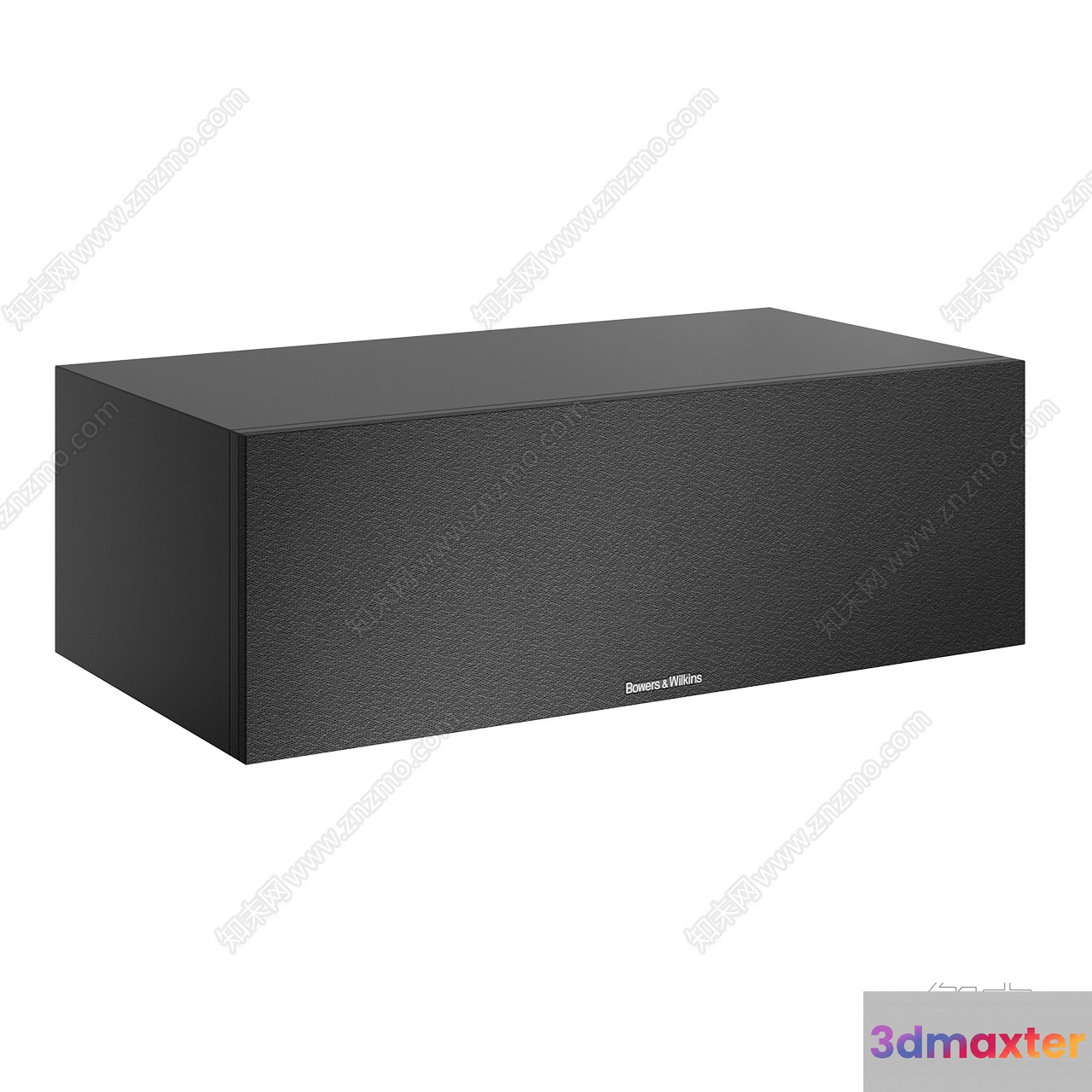 A Black Speaker With The Bowers & Wilkins Logo 3D Model - 16403 - VRAY Render