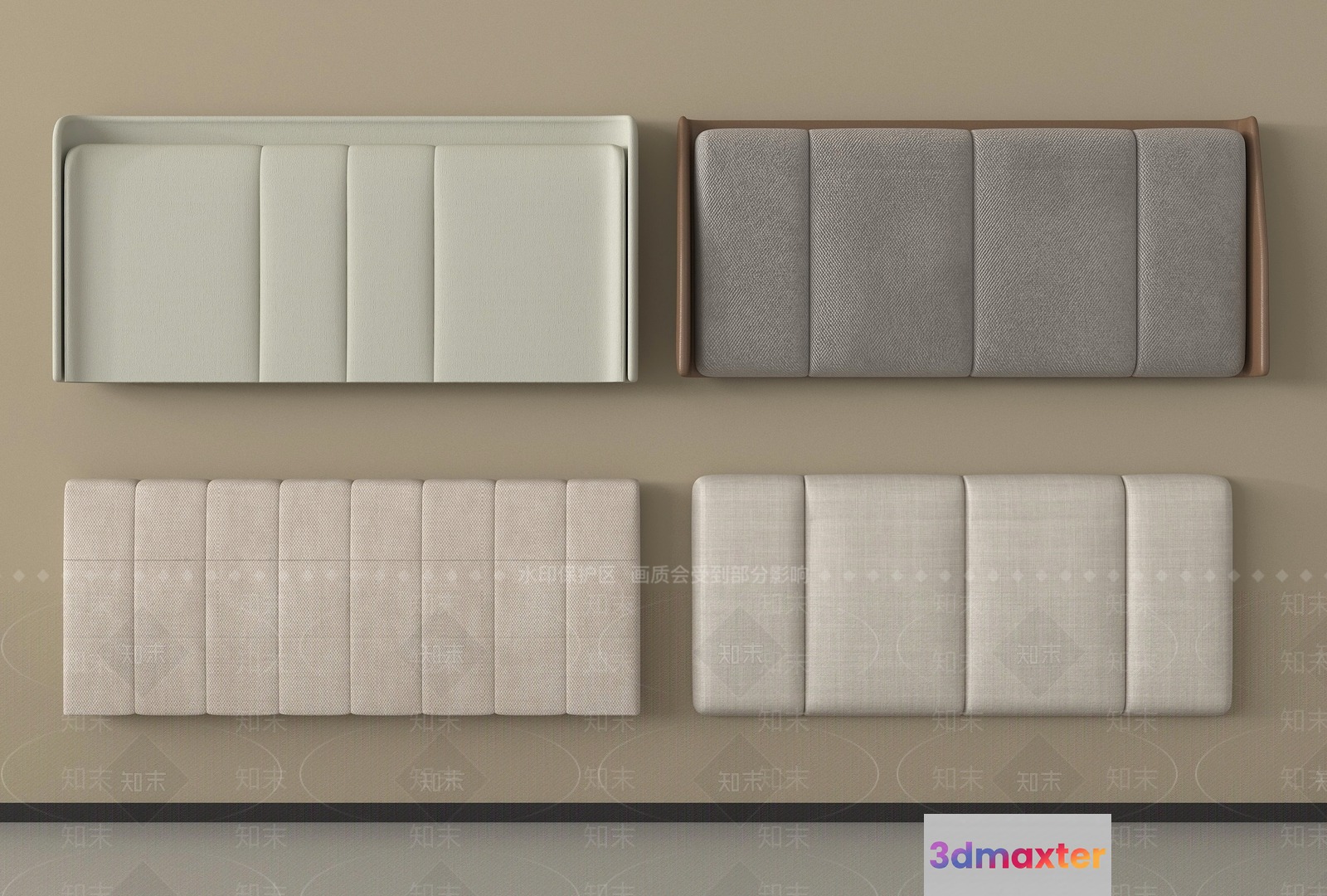 Modern Beige Wall Decor 3D Model - 11245 - VRAY Render