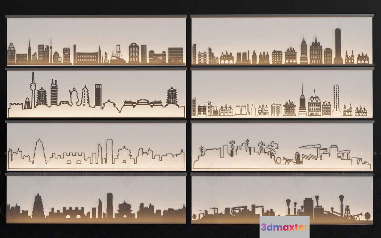 A City Skyline 3D Model - 10226 - CORONA Render
