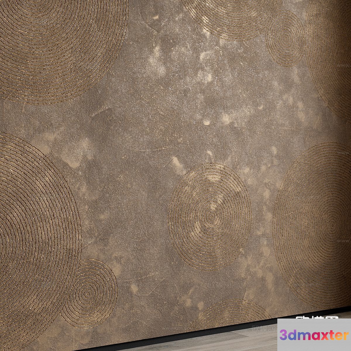 A Beige Rug With Circular Patterns 3D Model - 267 - CORONA Render