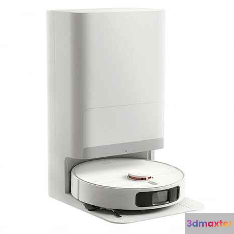 White Robot Vacuum Cleaner 3D Model - 14578 - VRAY Render