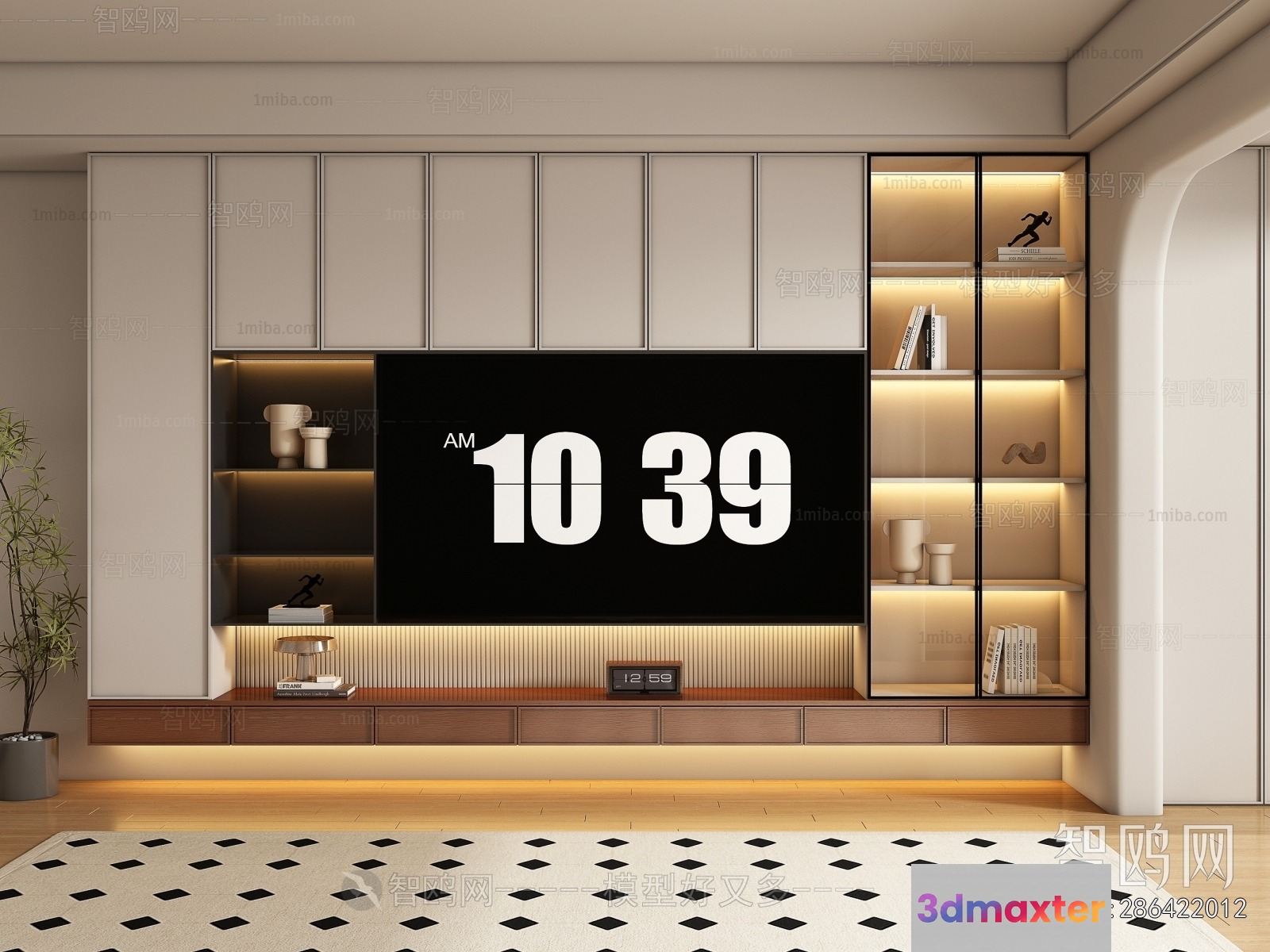 Modern Living Room 3D Model - 21178 - VRAY Render