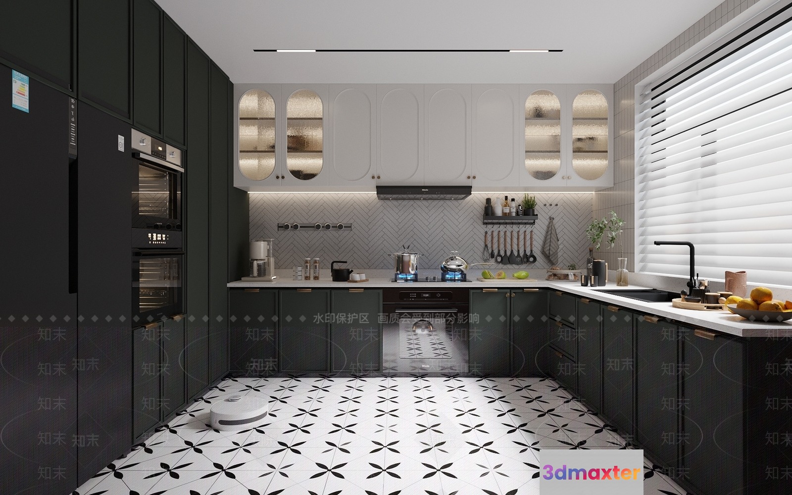 Modern Kitchen 3D Model - 11225 - VRAY Render