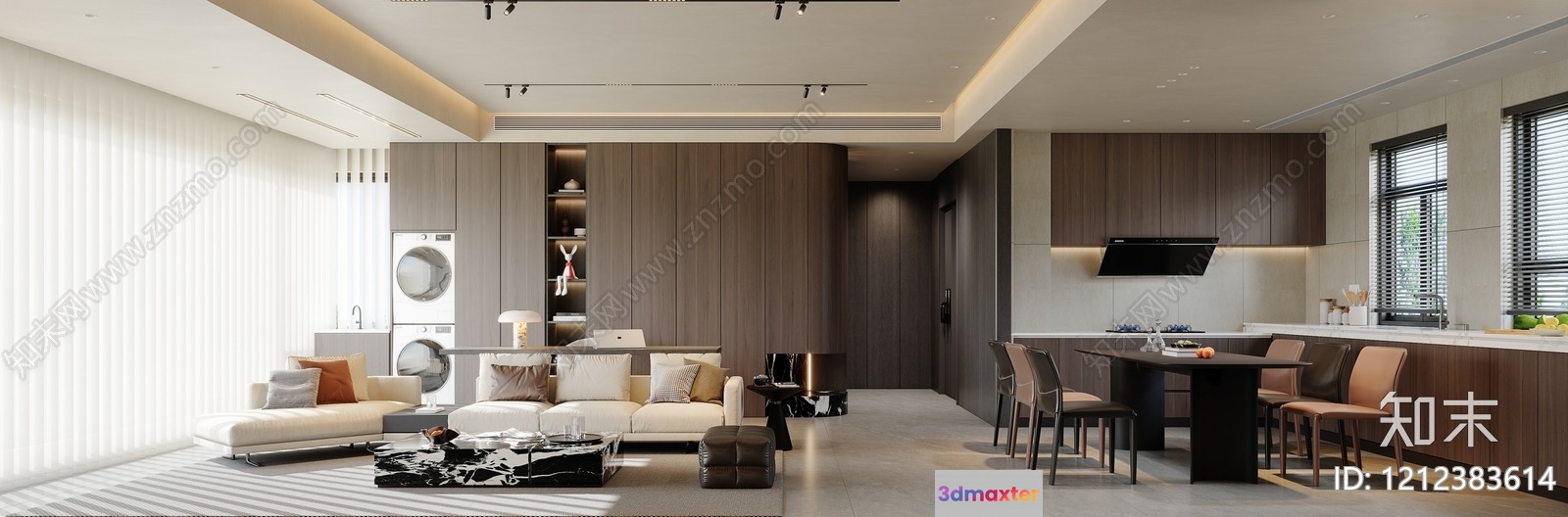 Modern Living Room 3D Model - 8669 - VRAY Render