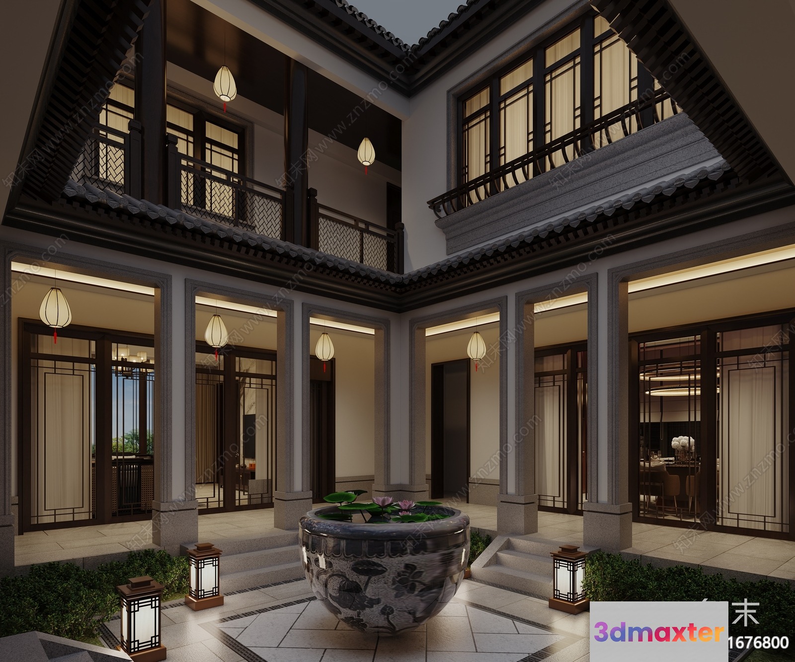 A Traditional Chinese Courtyard 3D Model - 11639 - CORONA Render