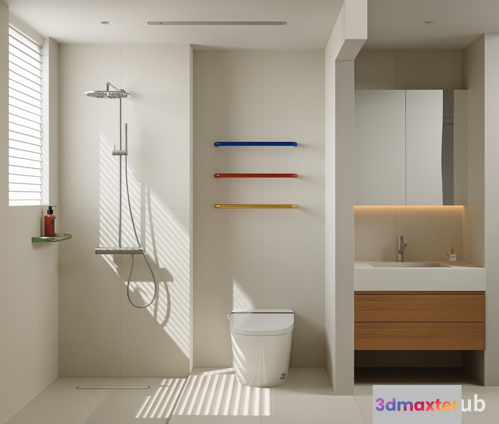Modern Bathroom 3D Model - 20853 - VRAY Render
