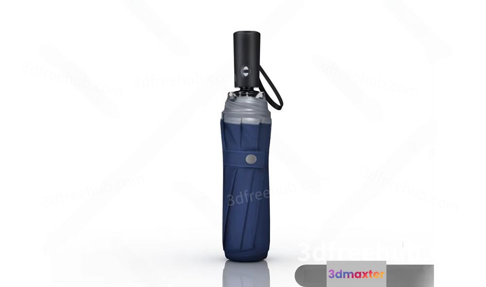 Blue Umbrella 3D Model - 9639 - VRAY Render