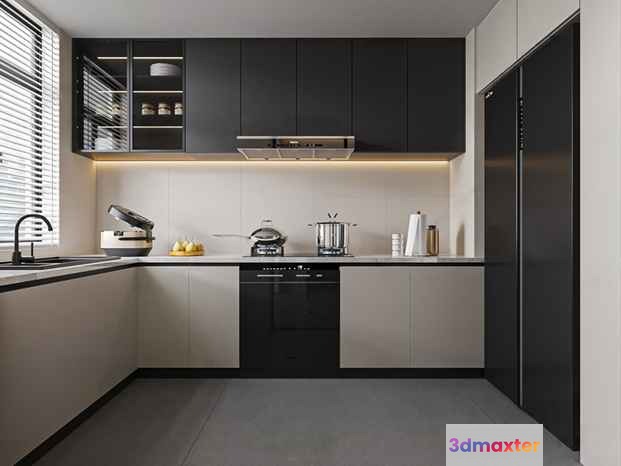 Modern Kitchen 3D Model - 10695 - CORONA Render