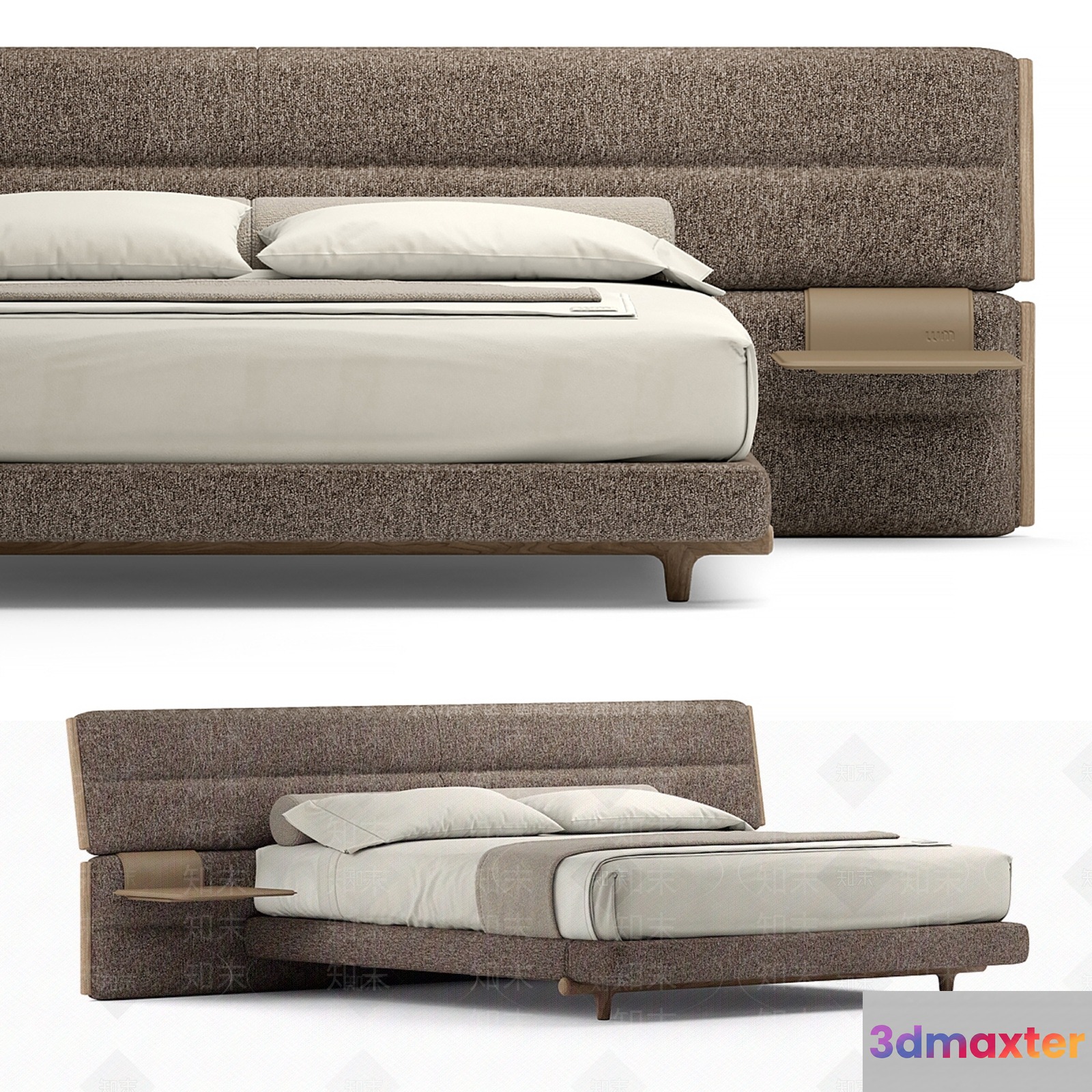 Modern Bed Frame 3D Model - 9205 - VRAY Render
