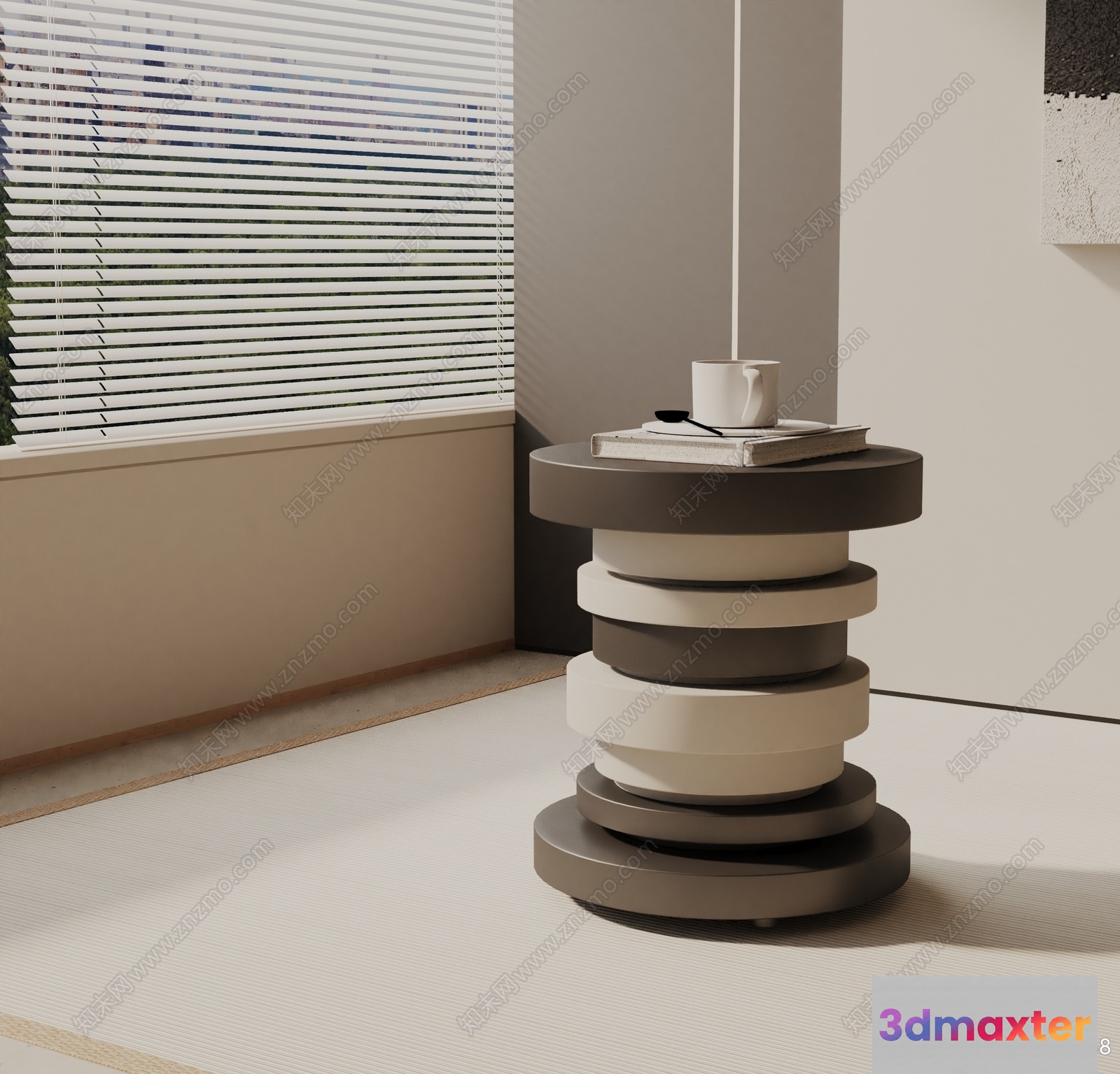 Modern Living Room 3D Model - 12250 - VRAY Render