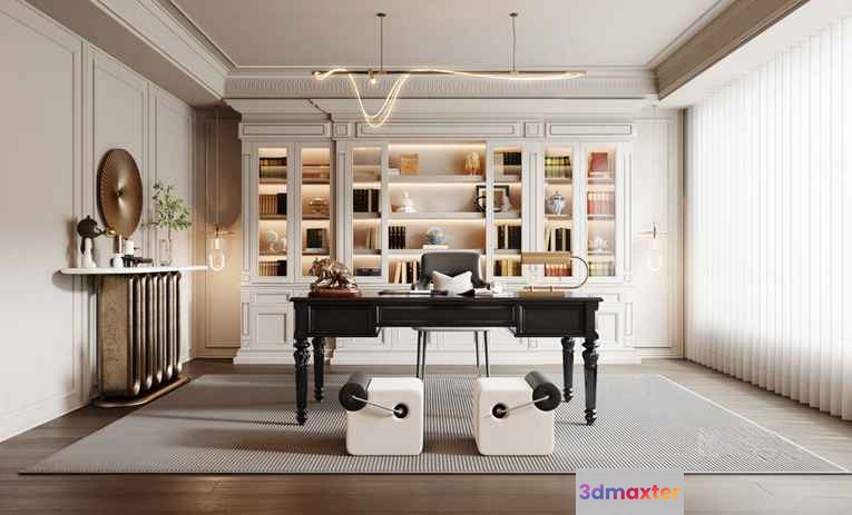 Modern Office Space 3D Model - 9171 - VRAY Render