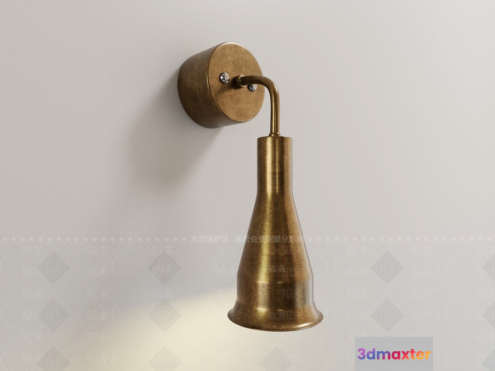 Gold Light Fixture 3D Model - 4217 - VRAY Render