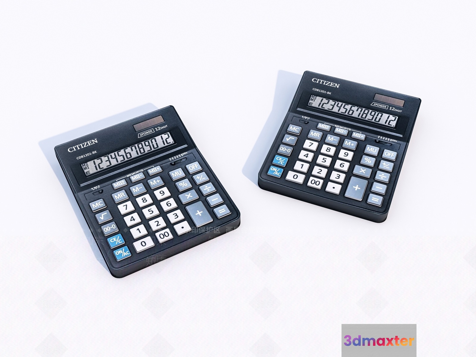 Black Calculators 3D Model - 5779 - VRAY Render