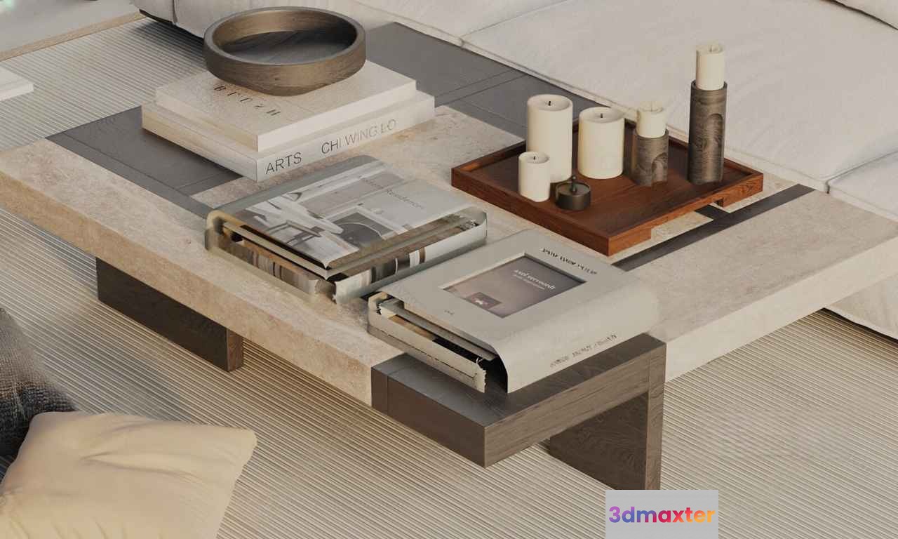 Modern Coffee Table 3D Model - 19519 - VRAY Render