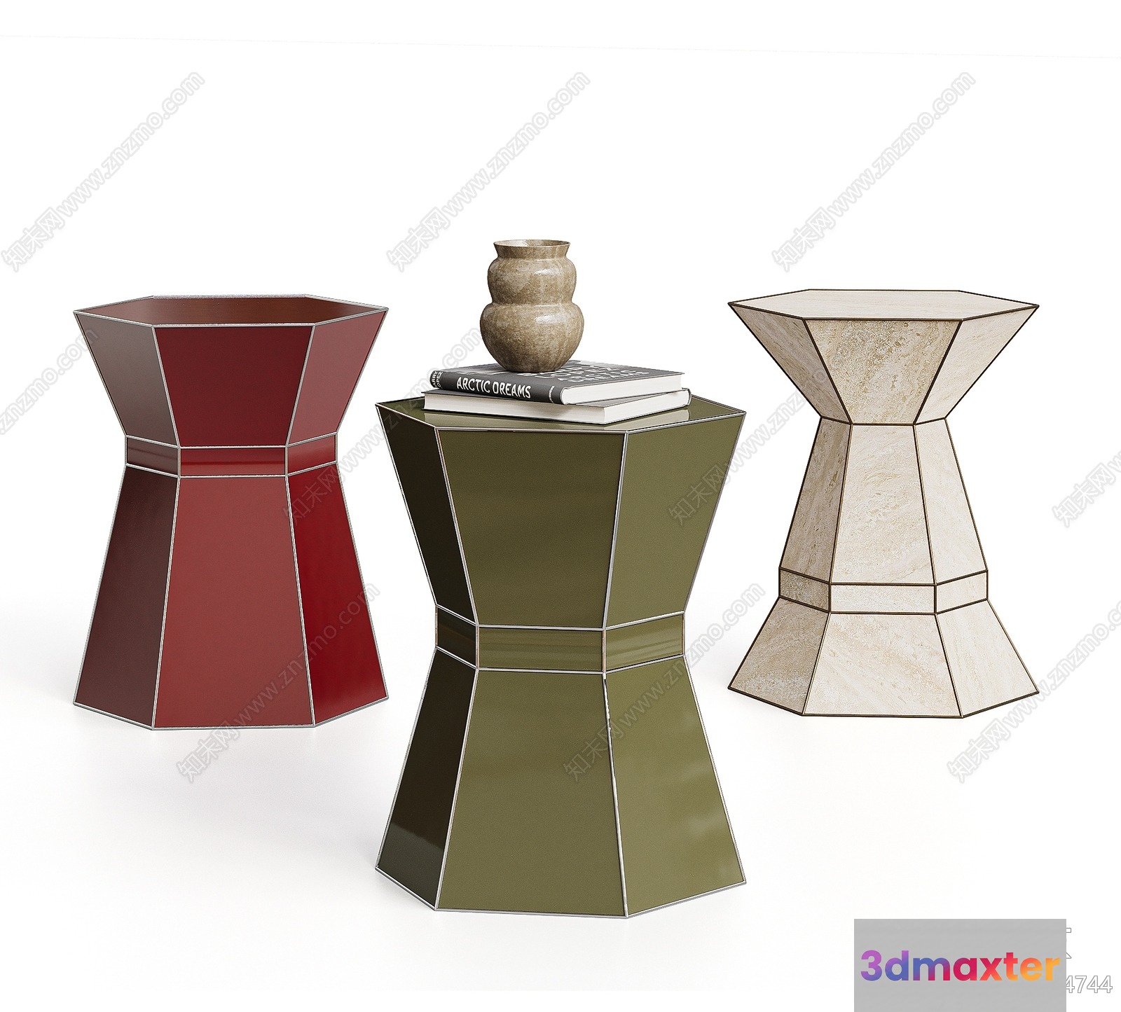 Modern End Tables 3D Model - 13735 - VRAY Render