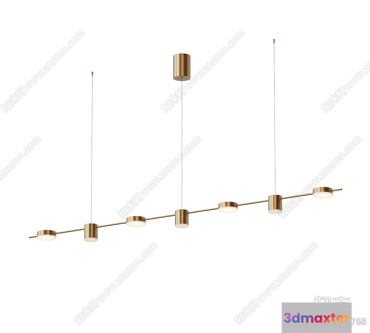 Gold Light Fixture 3D Model - 11671 - CORONA Render