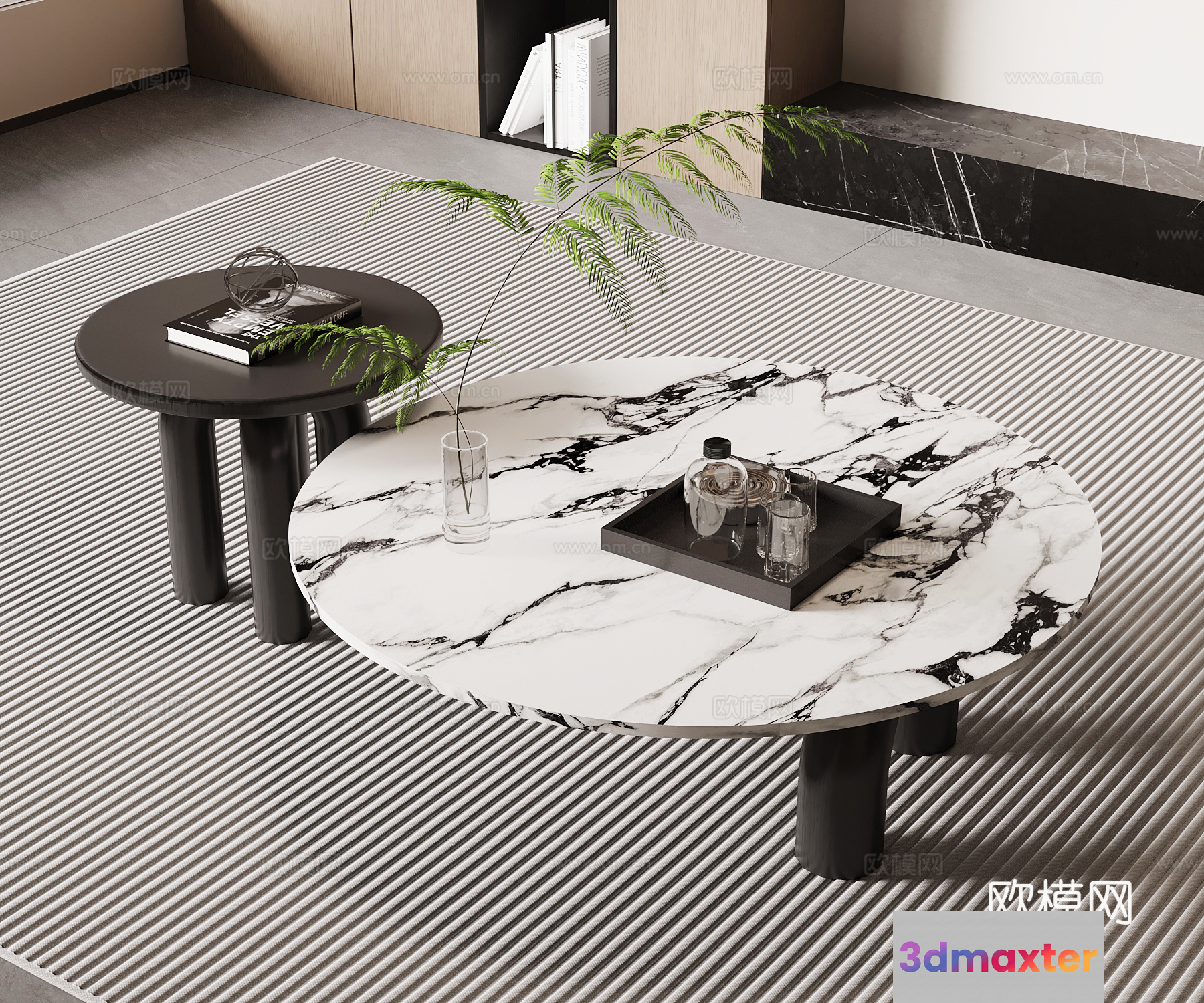 Modern Living Room 3D Model - 12237 - VRAY Render
