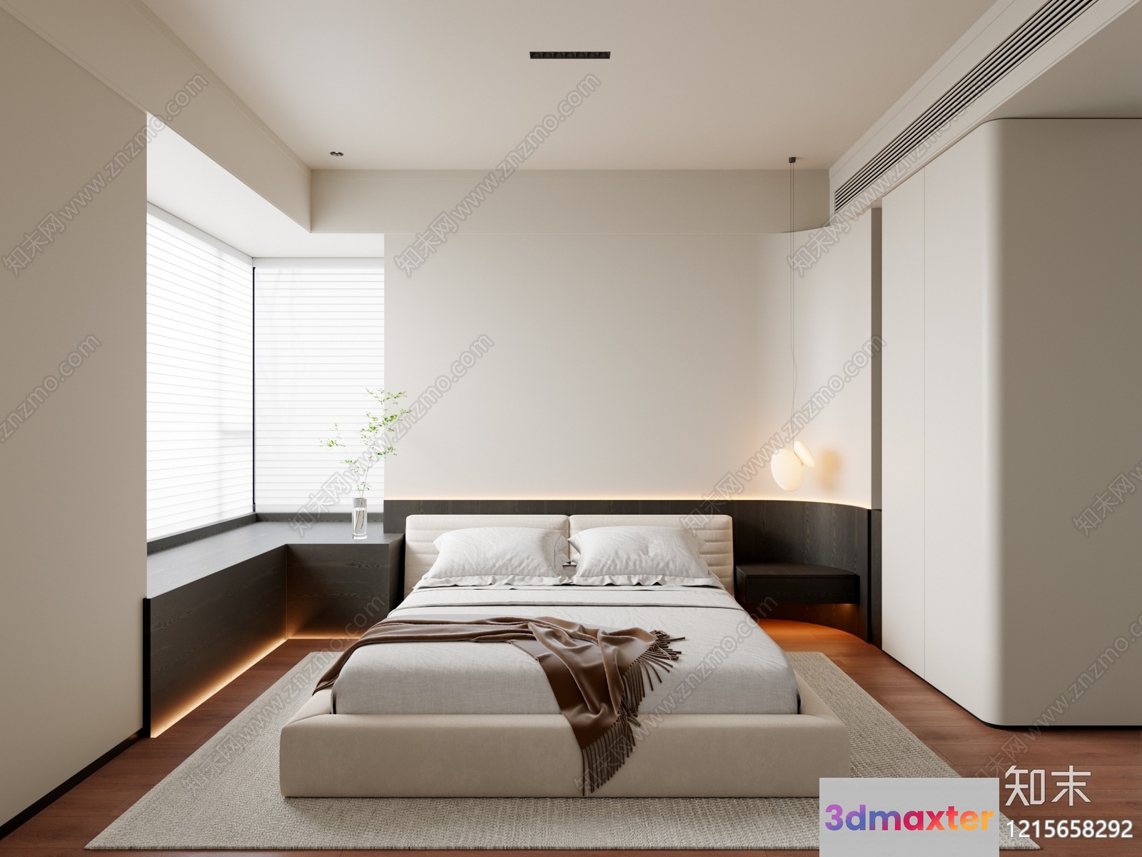 Cozy Bedroom 3D Model - 10189 - VRAY Render