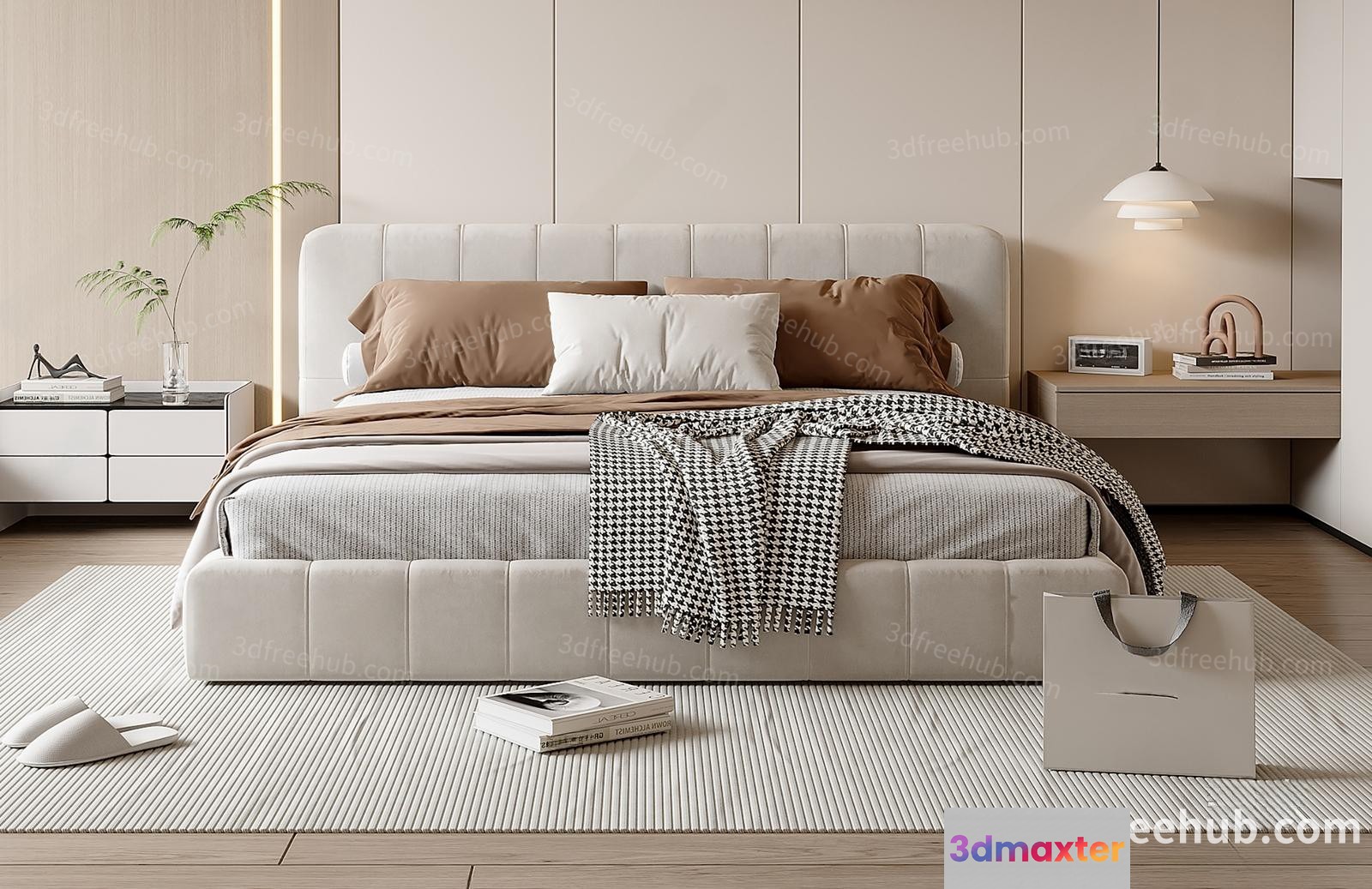 Cozy Bedroom 3D Model - 19408 - VRAY Render
