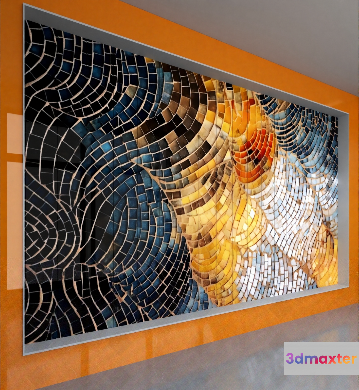 Abstract Mosaic Artwork 3D Model - 19773 - VRAY Render