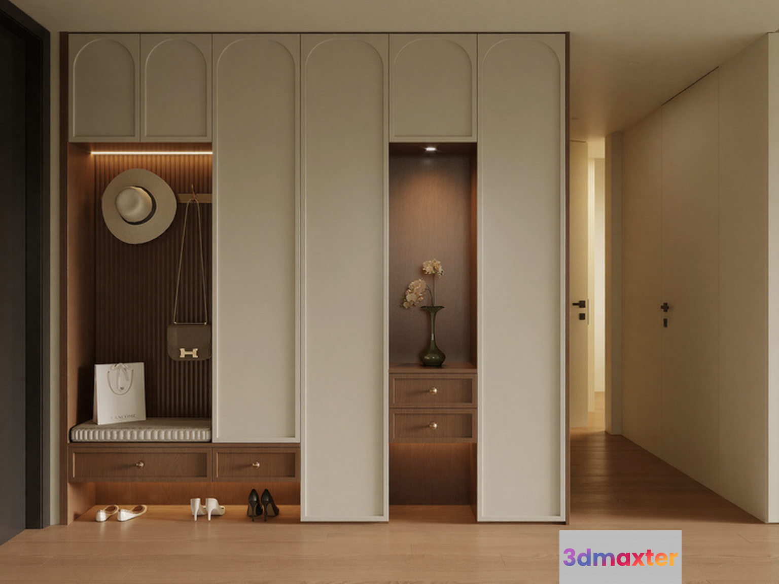 A Modern Closet 3D Model - 17622 - VRAY Render