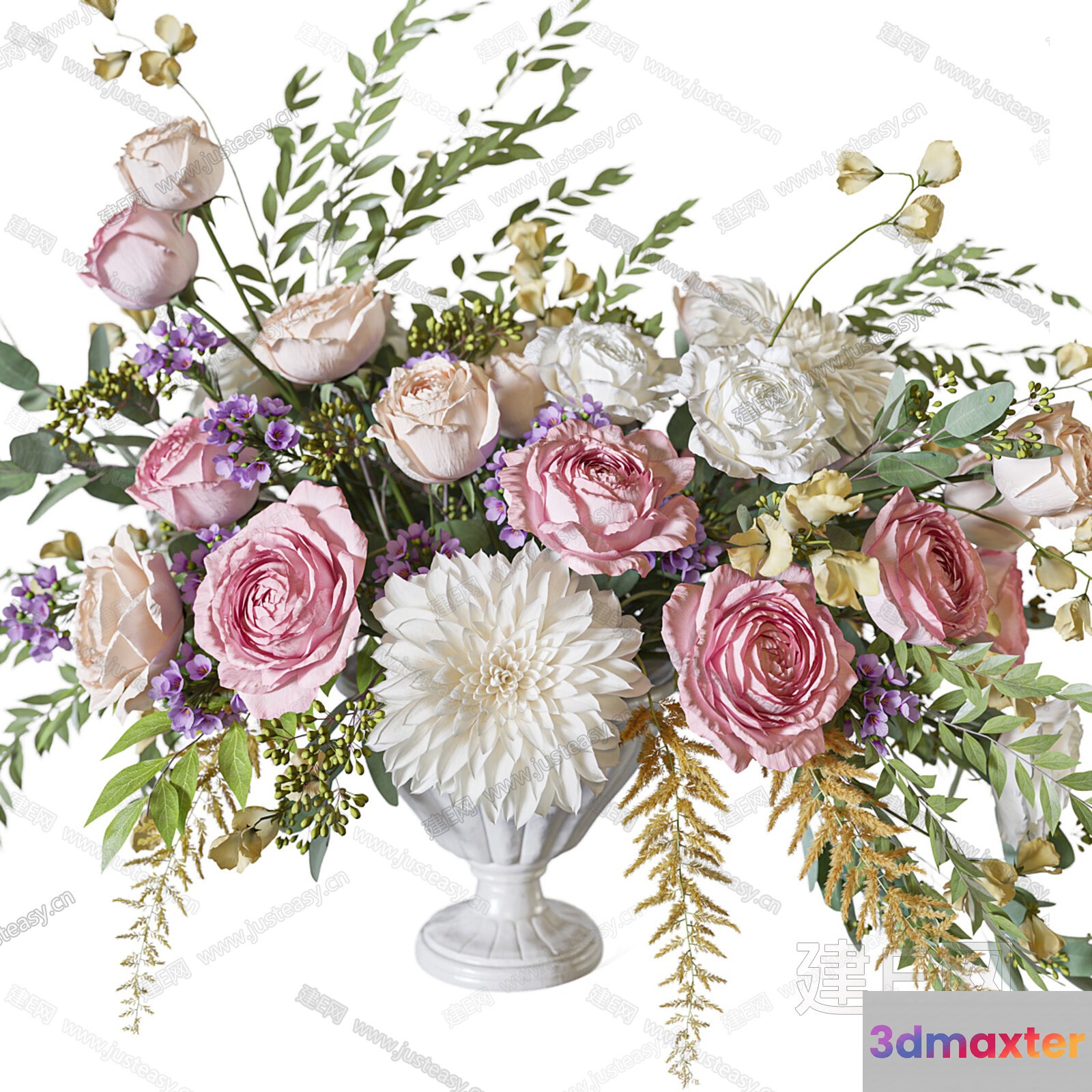 A Vase Of Flowers 3D Model - 10109 - VRAY Render