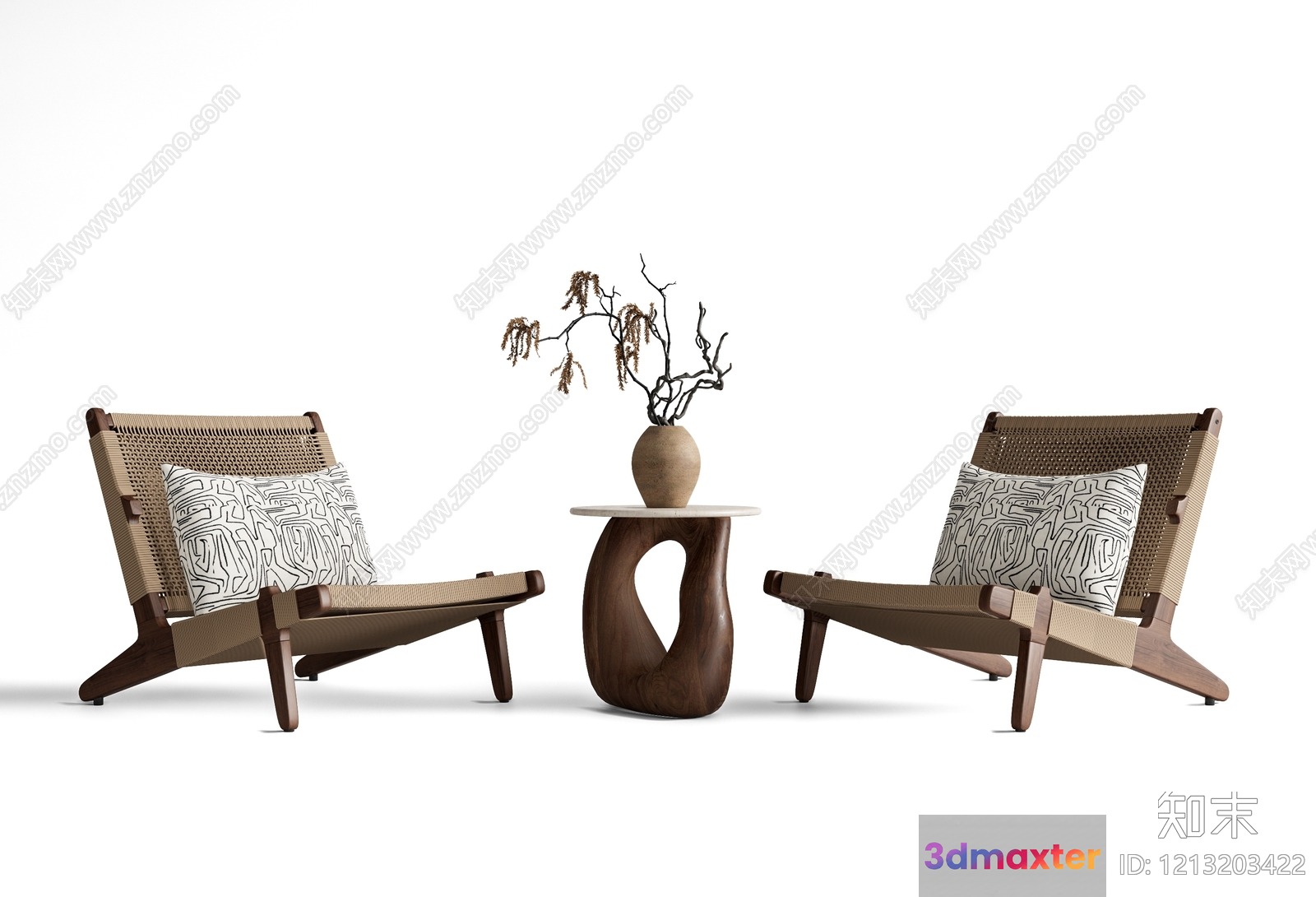 Mid-Century Modern Furniture 3D Model - 12799 - VRAY Render