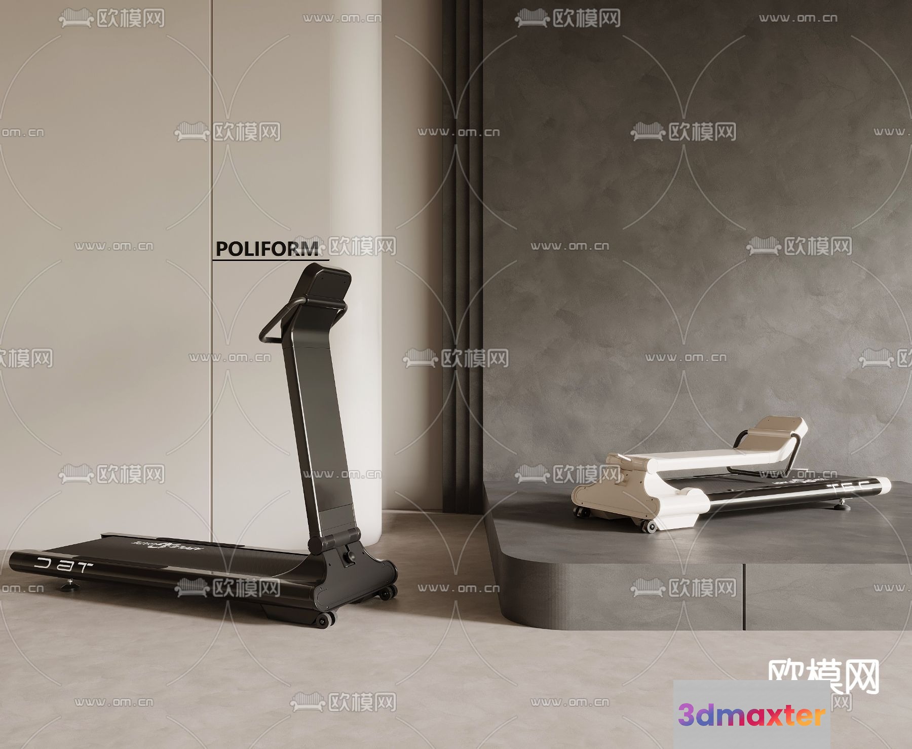 Modern Exercise Equipment 3D Model - 16260 - VRAY Render