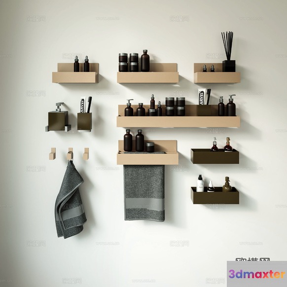 Modern Bathroom Storage 3D Model - 22128 - VRAY Render