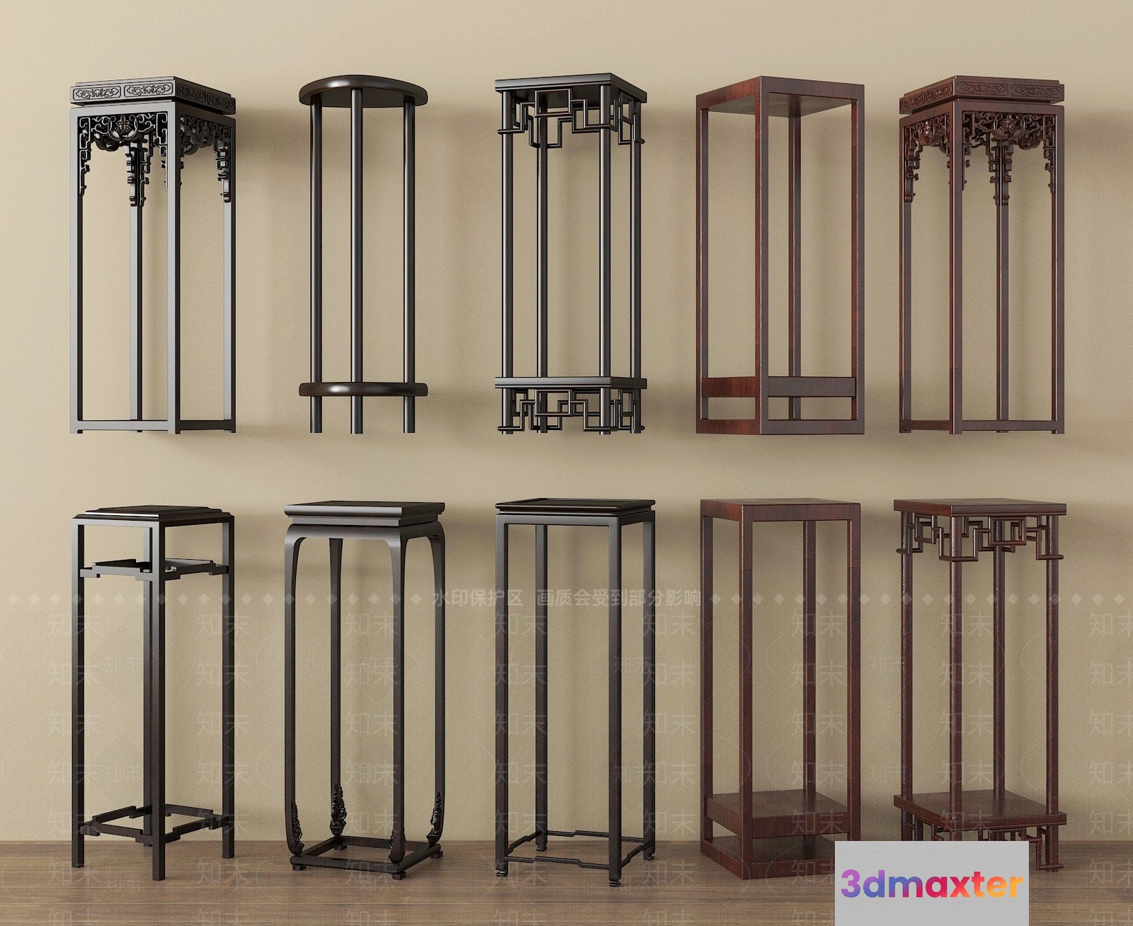 Tall Thin Furniture 3D Model - 5805 - VRAY Render