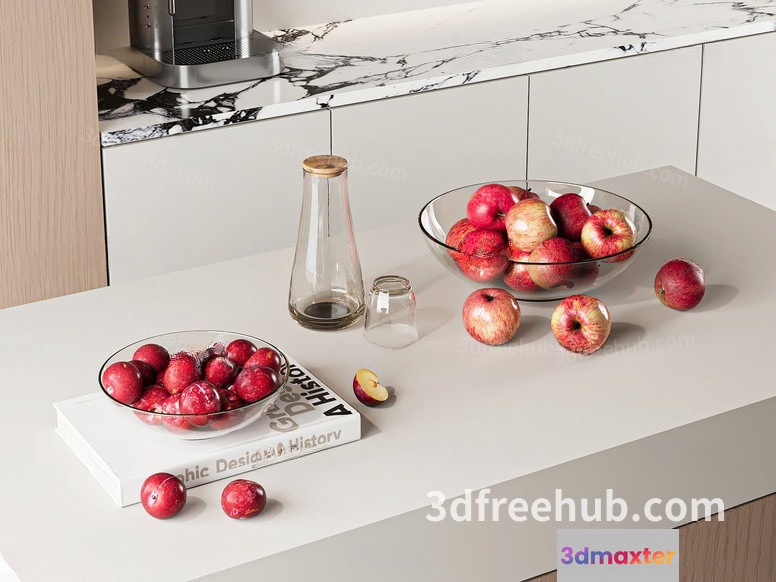 Modern Kitchen Counter 3D Model - 21271 - VRAY Render