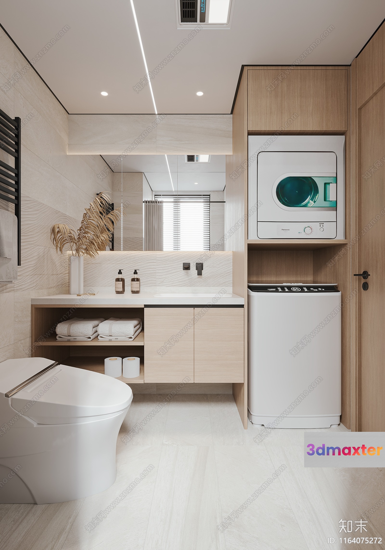 A Modern Bathroom 3D Model - 5163 - VRAY Render