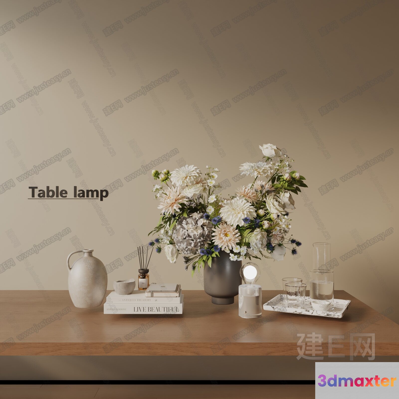 A Table Lamp 3D Model - 4007 - VRAY Render